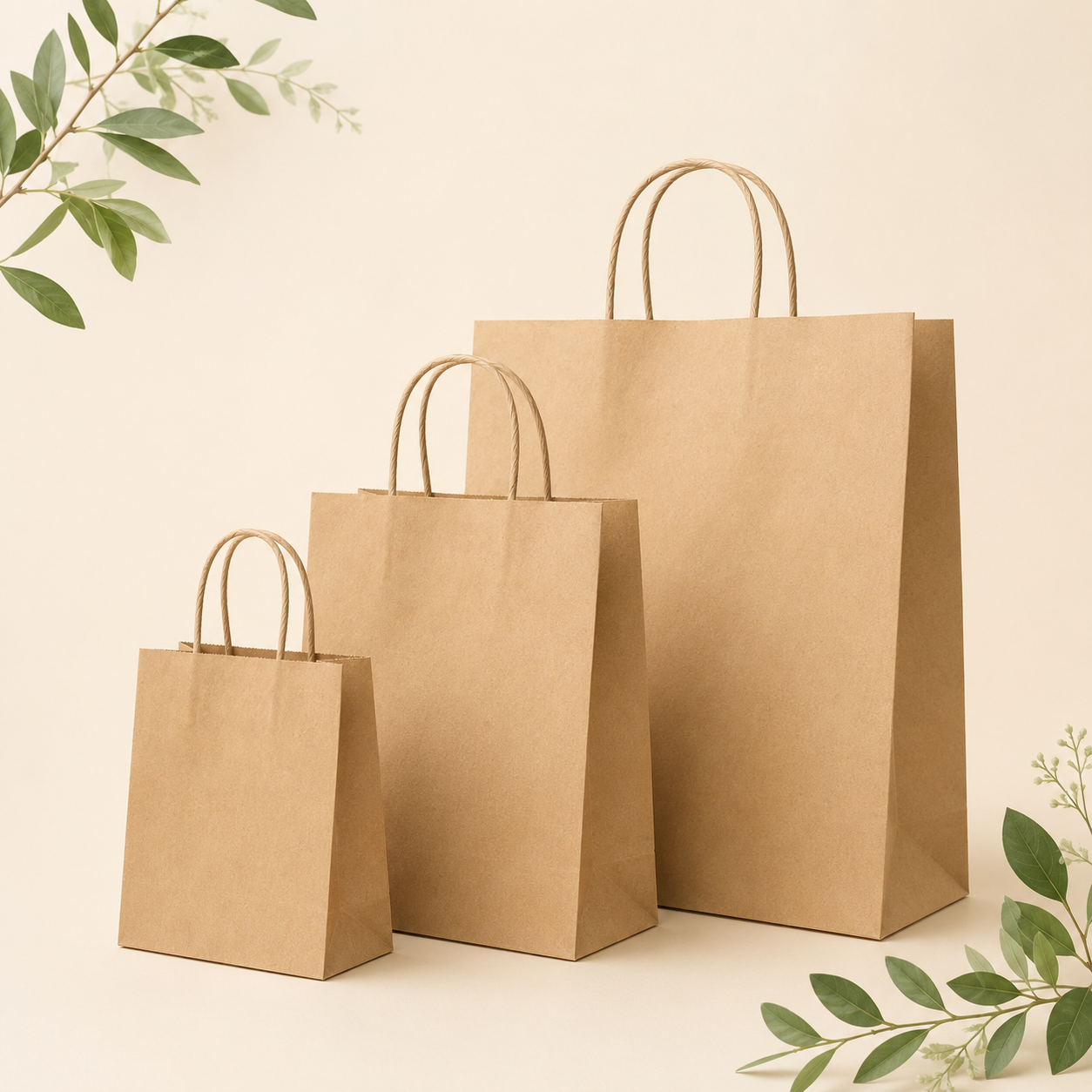 Sac en papier avec poignée
